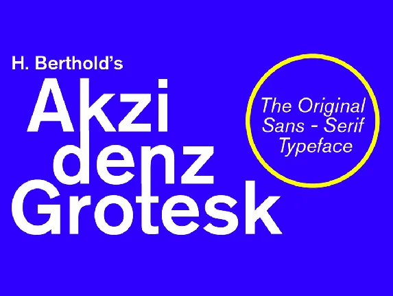 Akzidenz Grotesk font