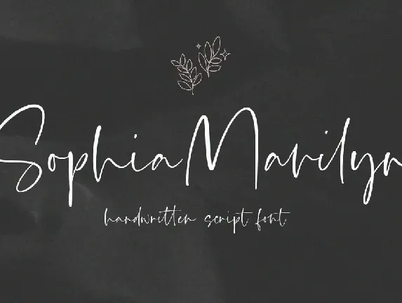 Sophia Marilyn font