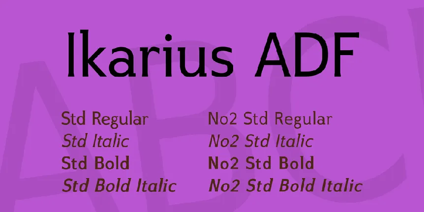 Ikarius ADF font