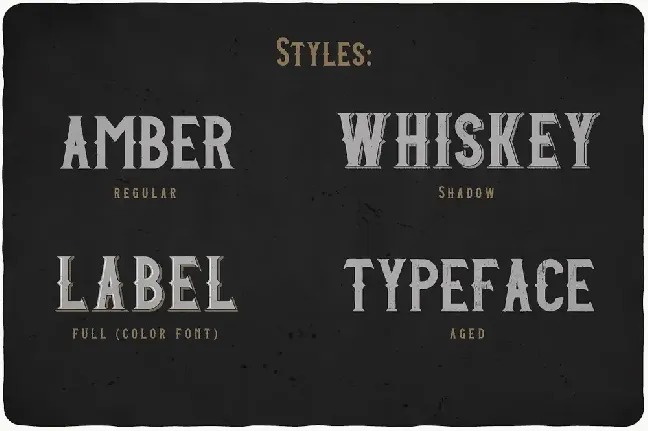 Amber Whiskey Typeface font