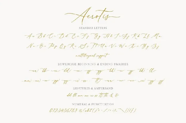 Aerotis Calligraphy font