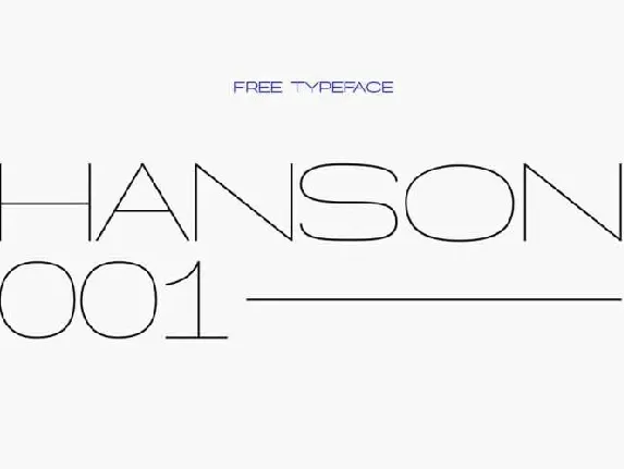 Hanson Hairline Free font