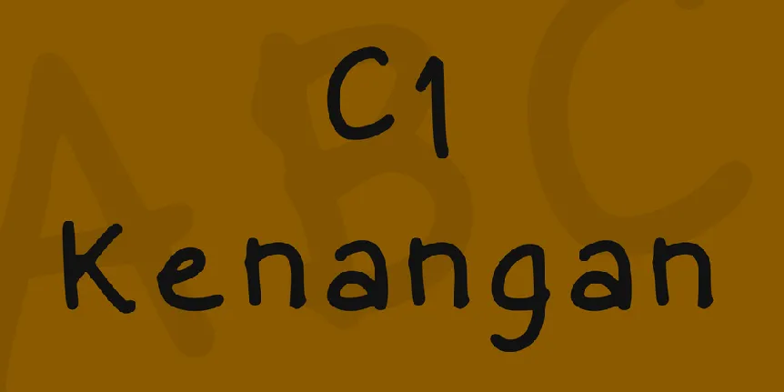 C1 Kenangan font