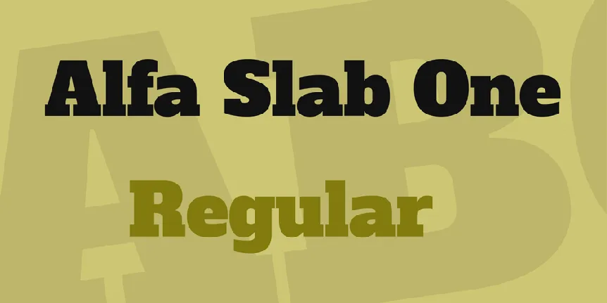 Alfa Slab One font