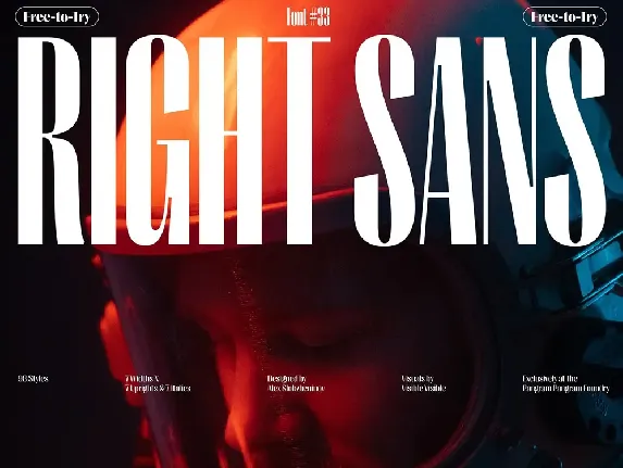 Right Sans Family font