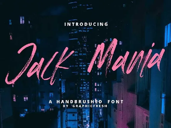 The JACK MANIA Brush font