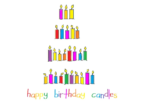 Happy Birthday Candles font