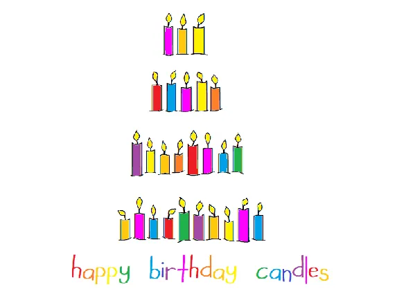 Happy Birthday Candles font