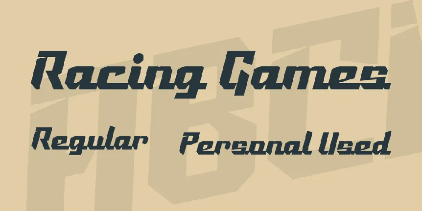 Racing Games font