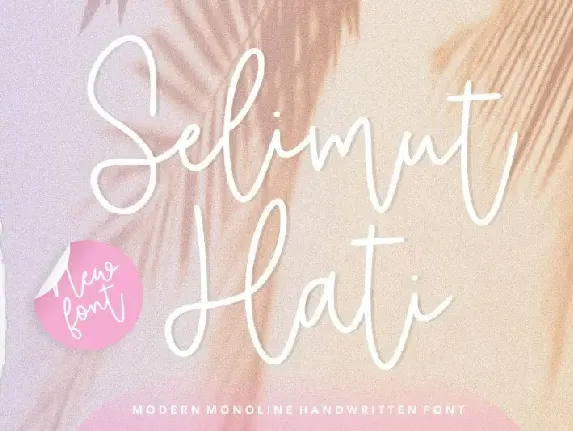 Selimut Hati Monoline Handwritten font