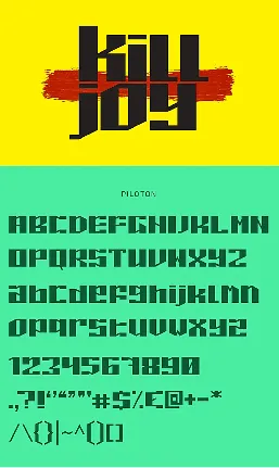 Piloton and Piloton G Frees font