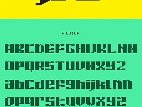 Piloton and Piloton G Frees font