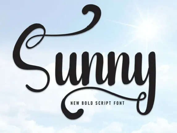 Sunny Script font