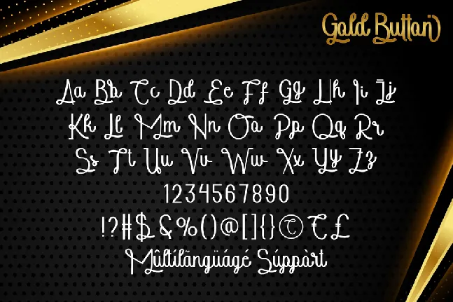 Gold Button Demo font