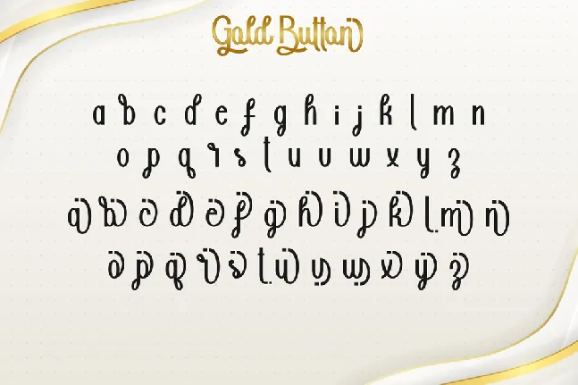 Gold Button Demo font