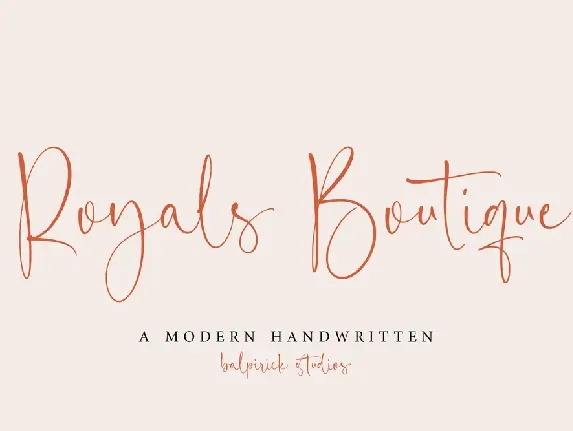 Royals Boutique font