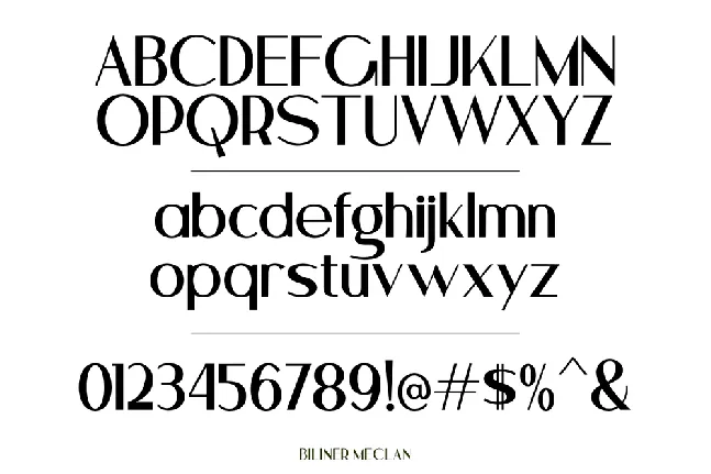 Biliner Meclan Demo font