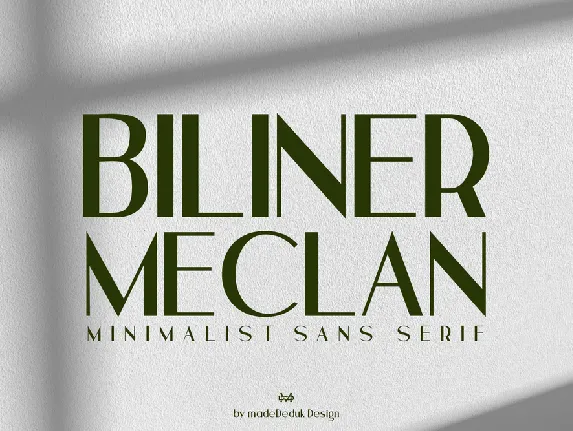 Biliner Meclan Demo font