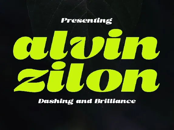 Alvin Zilon font