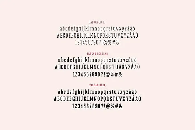 Farsan Slab Serif font