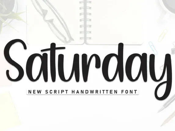 Saturday Display font