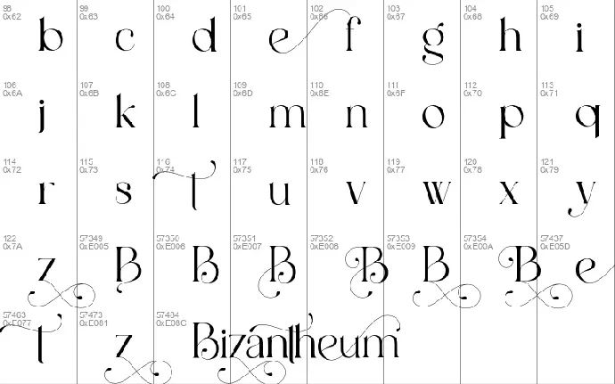 Bizantheum font