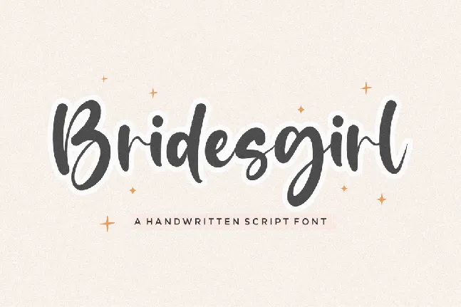 Bridesgirl font