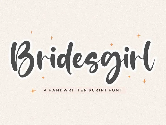 Bridesgirl font