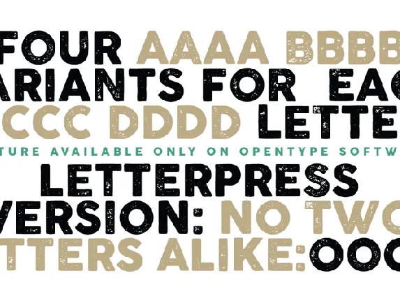 COCOGOOSE LETTERPRESS font