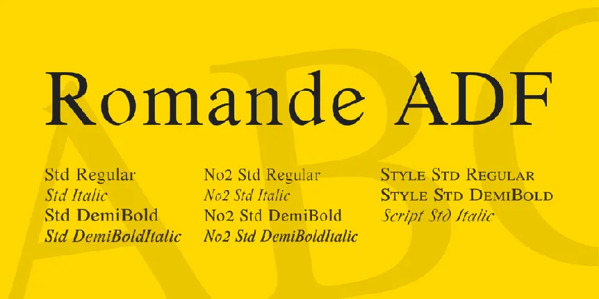 Romande ADF font