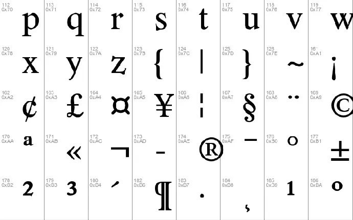 Romande ADF font