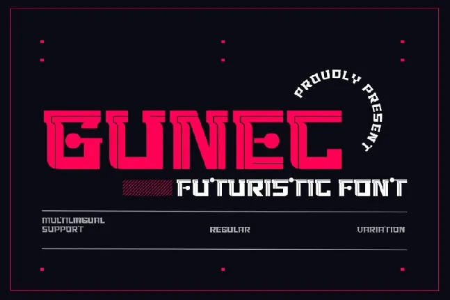 Gunec font