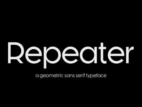 Repeater Sans Serif font