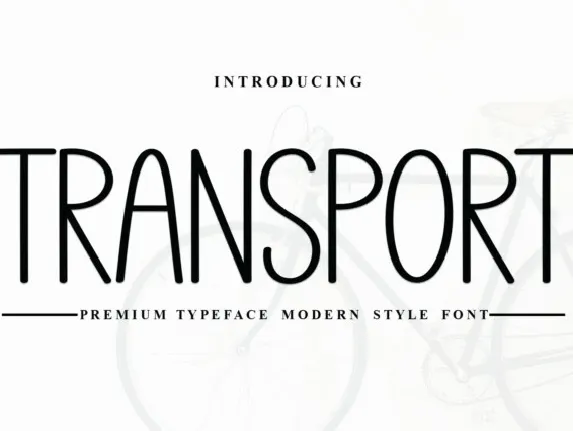 Transport Display font