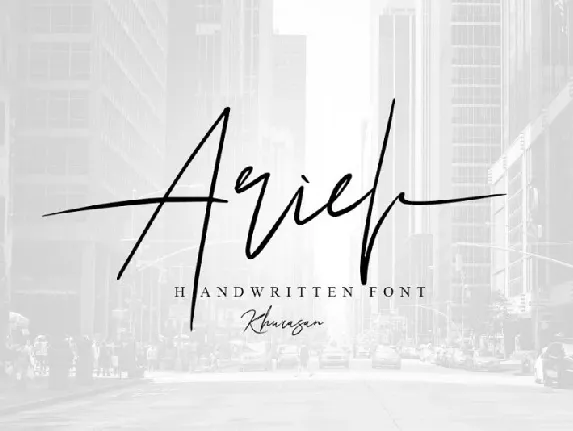 Ariel Signature font