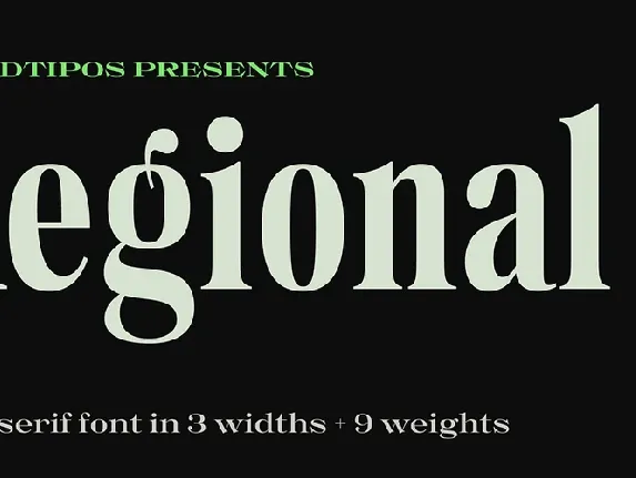 Regional font