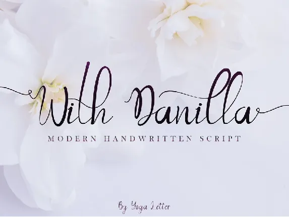 With Danilla Calligraphy font