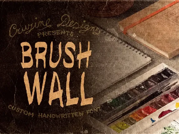 Brushwall font