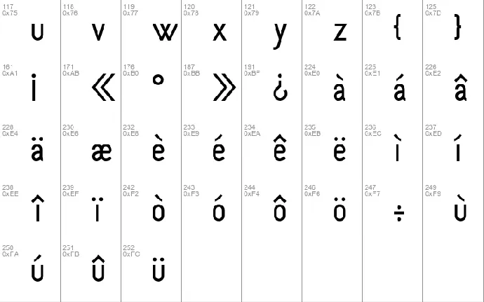 Rhanoll font