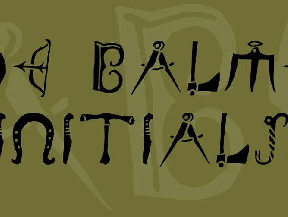 De Balme Initials font