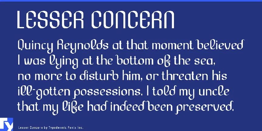 Lesser Concern font