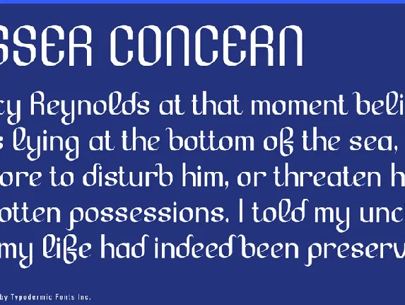 Lesser Concern font