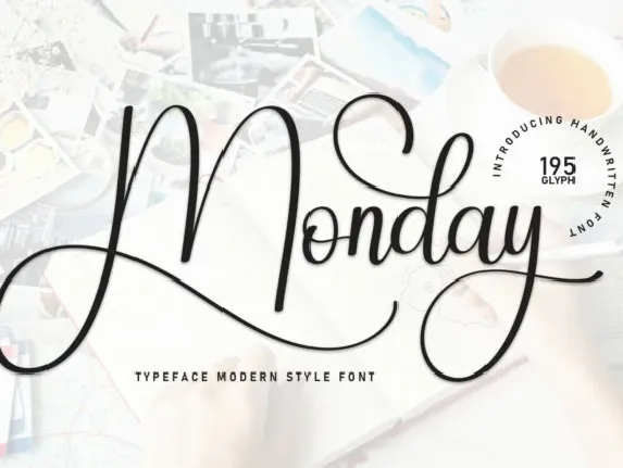 Monday Calligraphy font