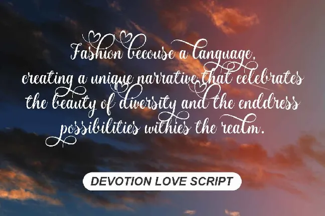 Devotion Love font