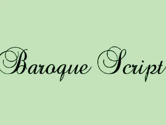 Baroque Script font