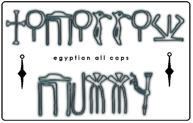 Egyptian All Caps font