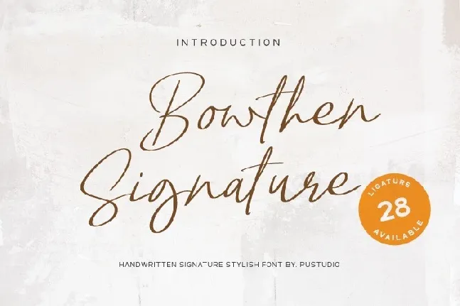 Bowthen Signature font