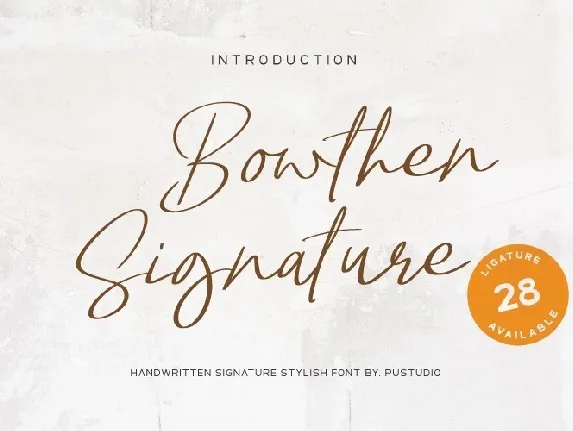 Bowthen Signature font