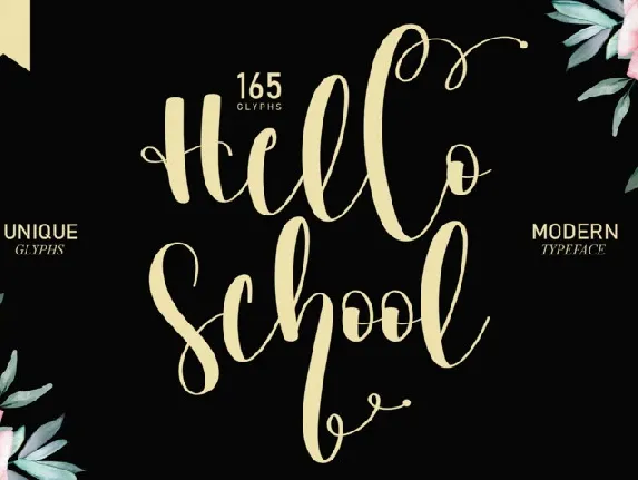 Hello School font