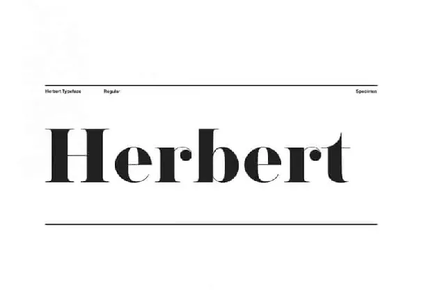 Herbert Serif font